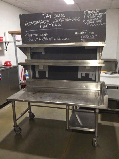 Refined Condition – Custom Stainless Steel Dessert & Beverage Service Display Station – Commercial Grade – Fully Inspected & Ready for Use!