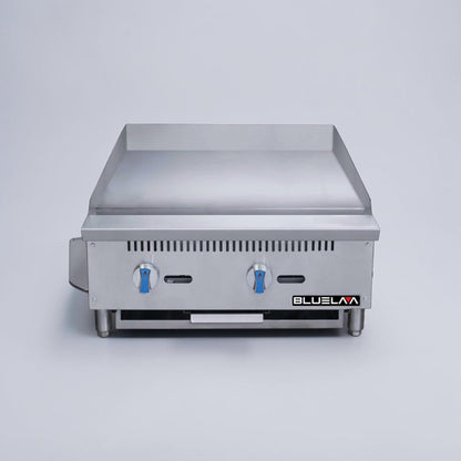 Pristine Condition – Blue Lava BLGM24-24D – 24" Heavy-Duty Commercial Gas Griddle – 1" Plate – 60,000 BTU – Natural Gas – CSA Sanitation Certified – New!