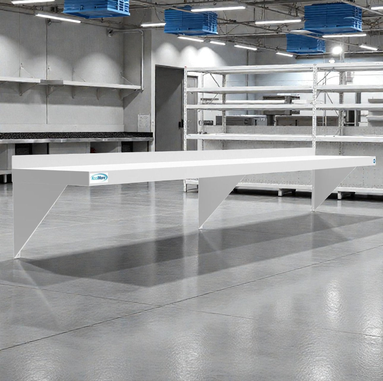 Brand New – Scratch & Dent – Koolmore 12" x 72" Stainless Steel Wall Shelf