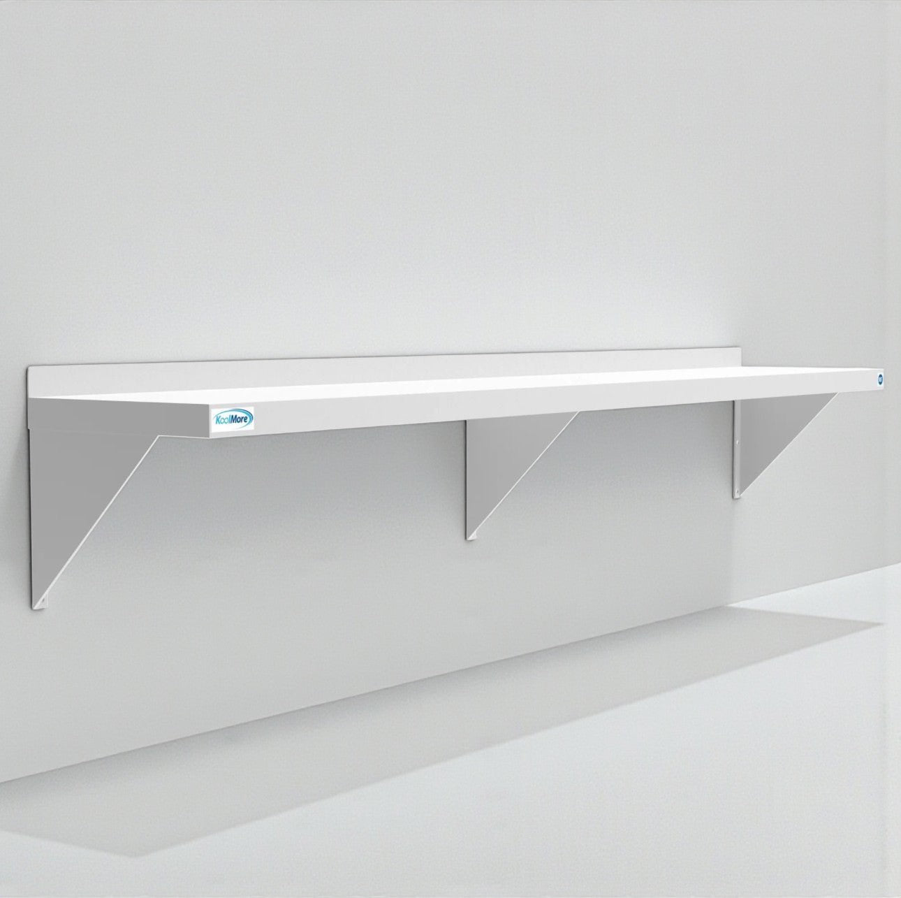 Brand New – Scratch & Dent – Koolmore 12" x 72" Stainless Steel Wall Shelf