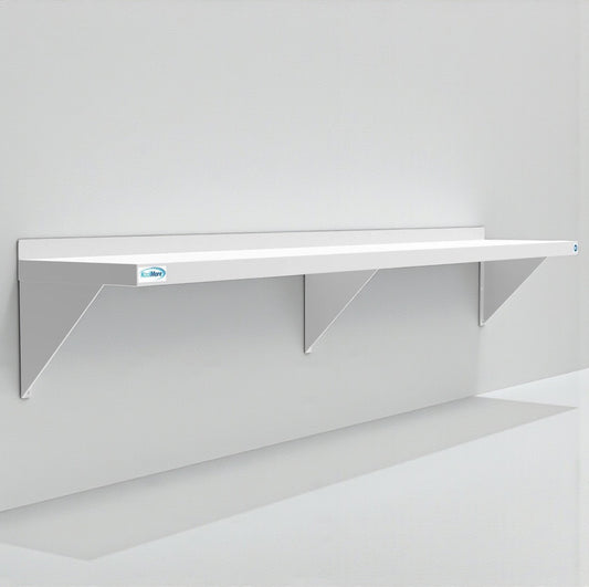Brand New – Scratch & Dent – Koolmore 12" x 72" Stainless Steel Wall Shelf