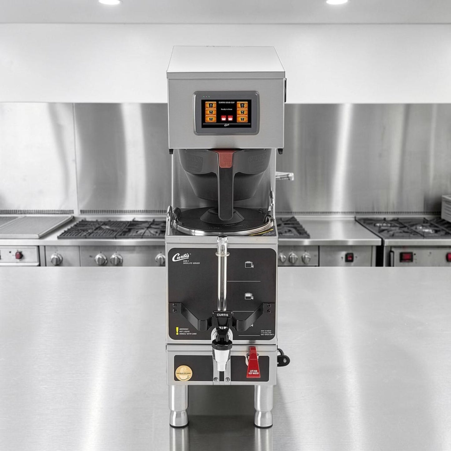 Exceptional Condition – Curtis G4GEMS63A1000 Gemini – Stainless Steel Satellite Coffee Brewer – 1.5 Gallon – 120/220V – NSF & UL Listed – Fully Tested & Operational!