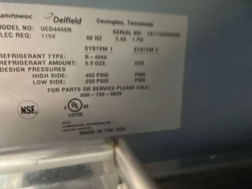 Pristine Condition – Delfield Undercounter Refrigerator with Drawers  - 115V / Single Phase - Fully Tested & Working!