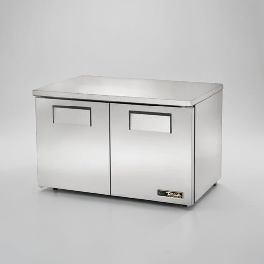 Superior Condition – True TUC-48F-LP-HC – 48 3/8" Low Profile Commercial Undercounter Freezer – Two Solid Doors – R290 – 115V – Fully Tested & Operational!