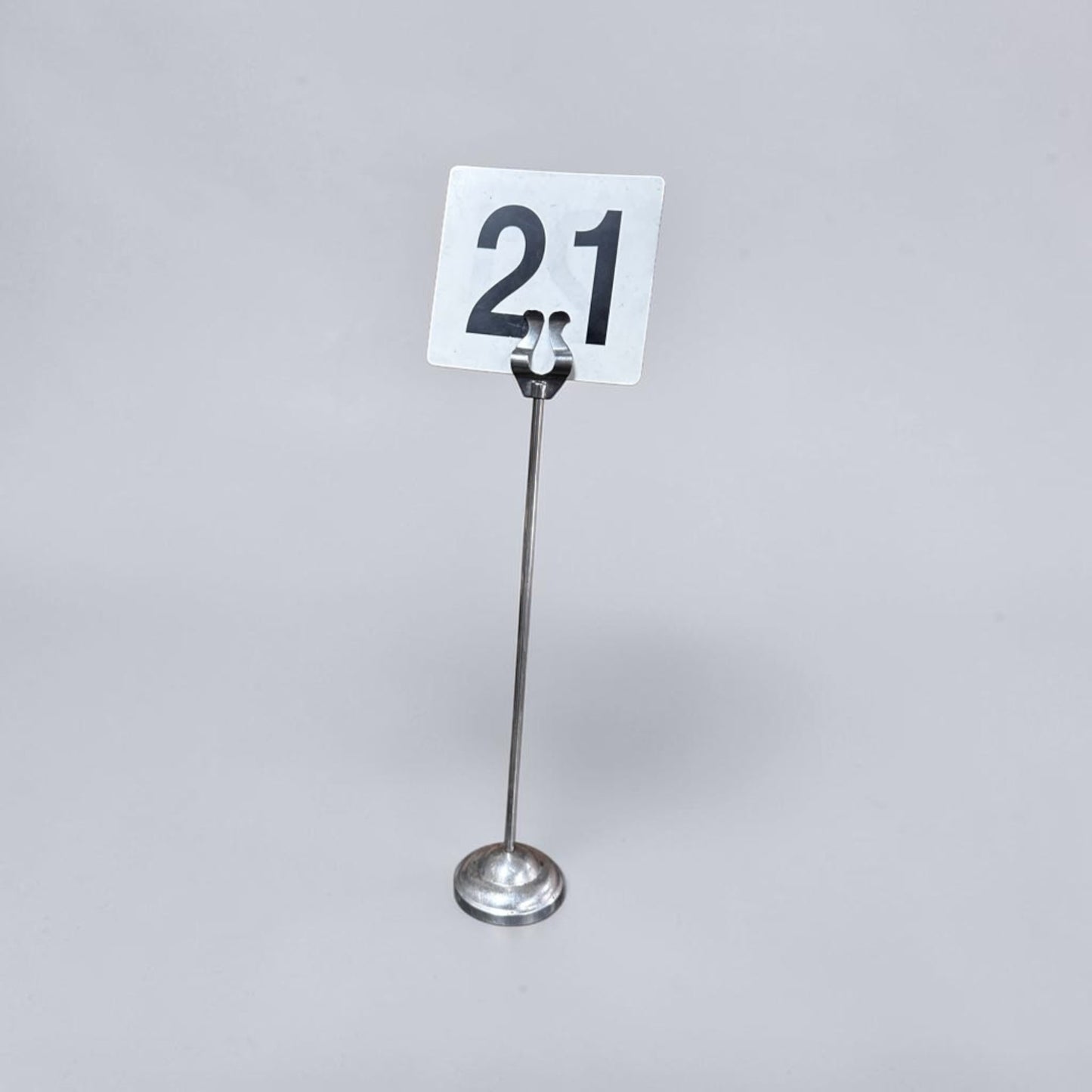 Outstanding Condition – 12″ Commercial Stainless Steel Table Number Stand – Weighted Base – Restaurant Card Holder – Fully Inspected & Ready for Service!