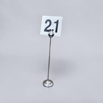 Outstanding Condition – 12″ Commercial Stainless Steel Table Number Stand – Weighted Base – Restaurant Card Holder – Fully Inspected & Ready for Service!