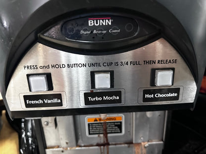 First-Class Condition – Bunn iMIX-3S+ 38600.0300 – 3-Hopper Hot Cappuccino / Powdered Beverage Dispenser – 120V – NSF & ETL Listed – Fully Tested & Operational!