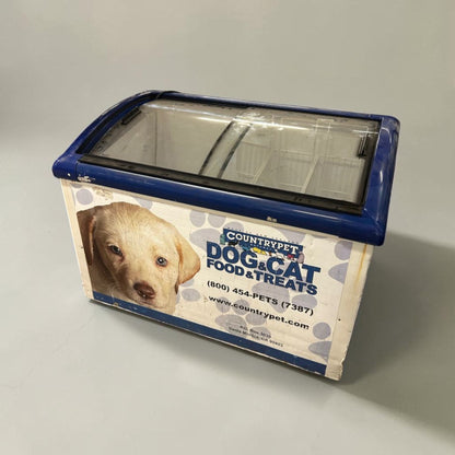 Remarkable Condition – Commercial Mobile Chest Display Freezer – Sliding Glass Top – Dual Storage Baskets – Self-Contained – 120V – Fully Tested & Operational!