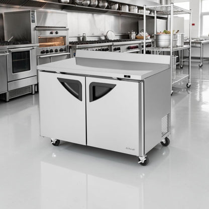 Well-Maintained Condition – Turbo Air TWR-48SD-N – Super Deluxe 48" Two-Door Worktop Refrigerator – 12 Cu. Ft. – 115V – ETL / NSF Certified – Fully Tested & Operational!