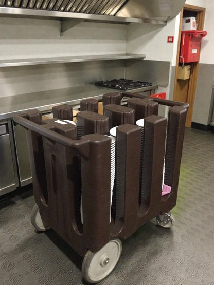 Like-New Condition – Commercial Mobile Dish & Plate Dispensing Cart – Heavy-Duty – Ready for Service!