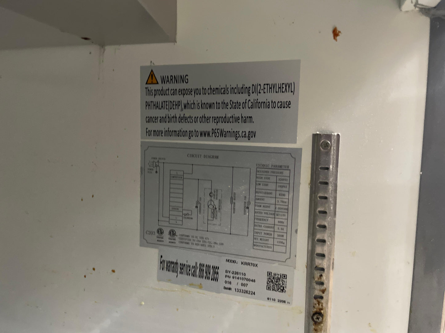 High-Grade Condition – Kintera KRR70X Refrigerated Prep Table – 115V / Single Phase – Fully Tested & Working!