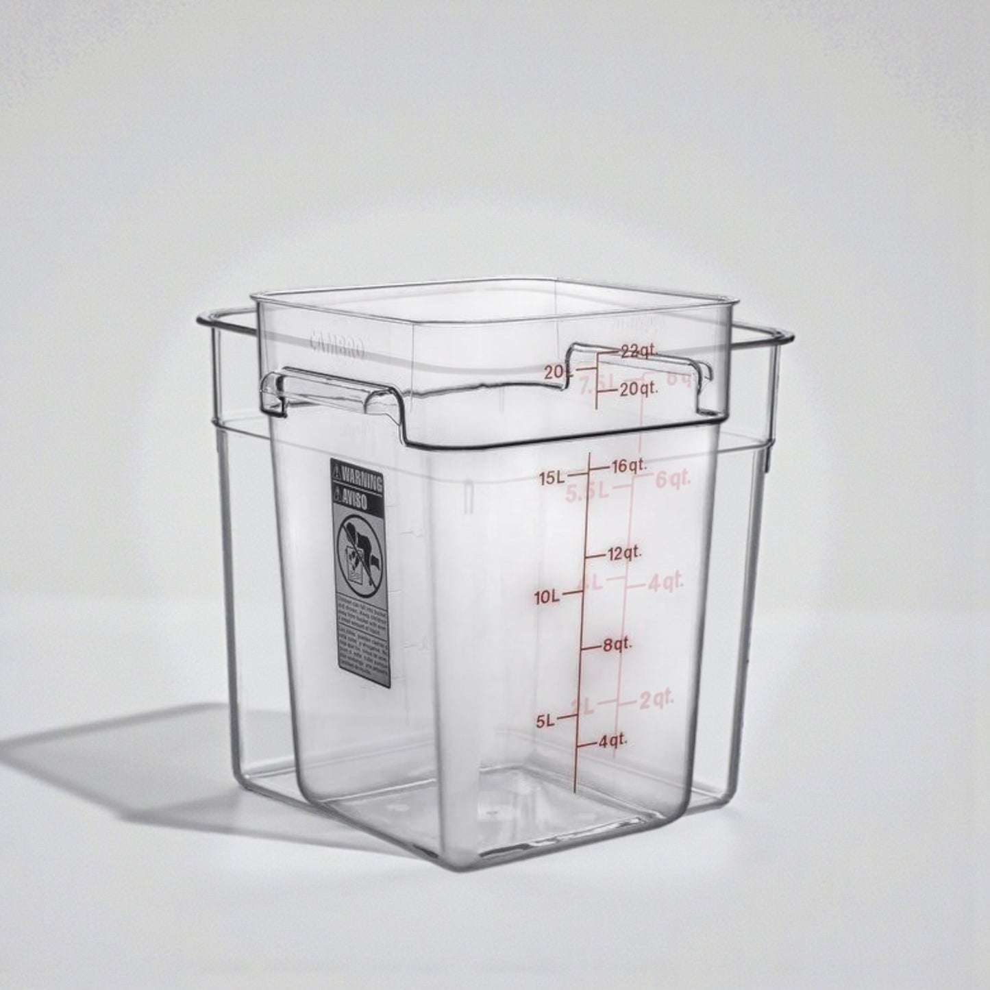 Amazing Find – Cambro CamSquares® Classic 22 Qt. Clear Square Polycarbonate Food Storage Container – NSF – Fully Tested & Ready for Use! (QTY 5)