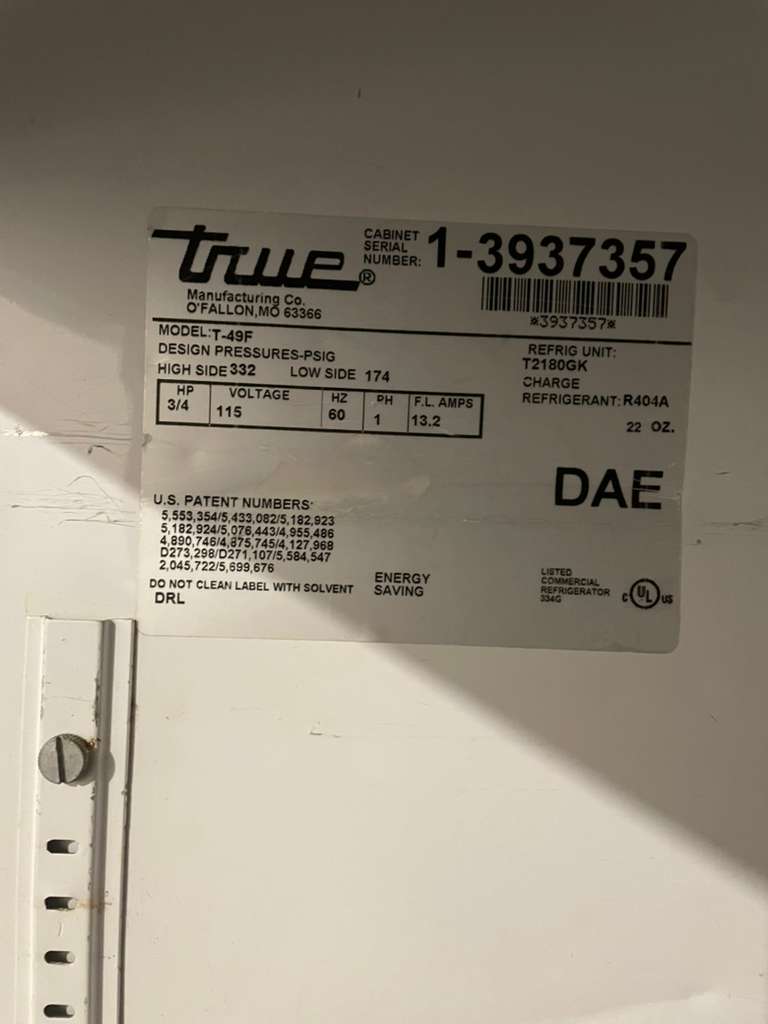 Premium Condition – True T-49F Commercial Reach-In Freezer – 115V / Single Phase – Fully Tested & Working!