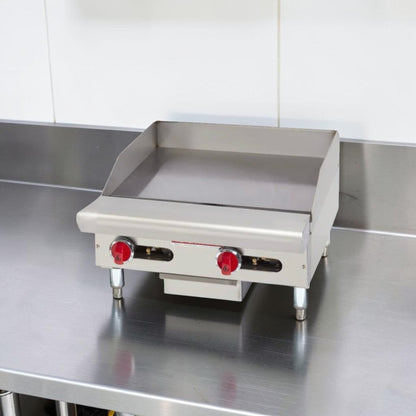 Outstanding Condition – American Range ARSMG-24 – 24" Countertop Gas Griddle – 1" Steel Plate – Natural Gas – ETL Listed – Fully Tested & Operational!