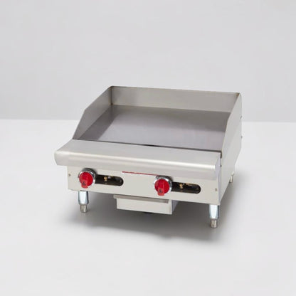 Outstanding Condition – American Range ARSMG-24 – 24" Countertop Gas Griddle – 1" Steel Plate – Natural Gas – ETL Listed – Fully Tested & Operational!