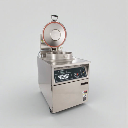 Top-Tier Condition – BKI FKM-F 75 lb Commercial Electric Pressure Chicken Fryer – 208V / 3 Phase – Fully Tested & Working!