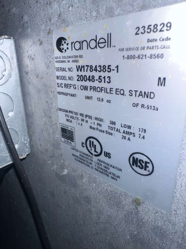 Premium Condition – Randell 20048-513 – Commercial Refrigerated Low-Profile Equipment Stand – 48 in – UL & NSF Listed – Fully Tested & Operational!