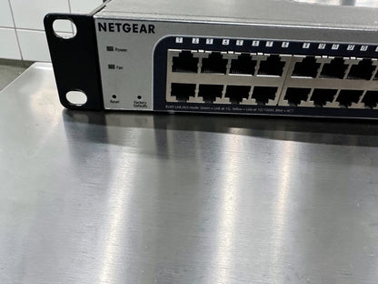 High-Grade Condition – NETGEAR ProSAFE GS748Tv5 – 48-Port Gigabit Ethernet Smart Switch – 2 Dedicated SFP + 2 Copper/SFP Combo Ports – Fully Tested & Operational!