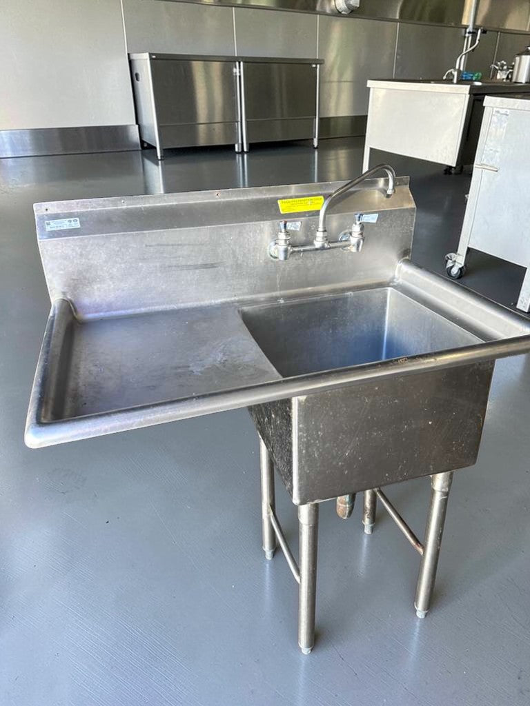 Elite Condition – Commercial Stainless Steel 1-Compartment Prep Sink – Right Drainboard – NSF – Fully Inspected & Ready for Use!