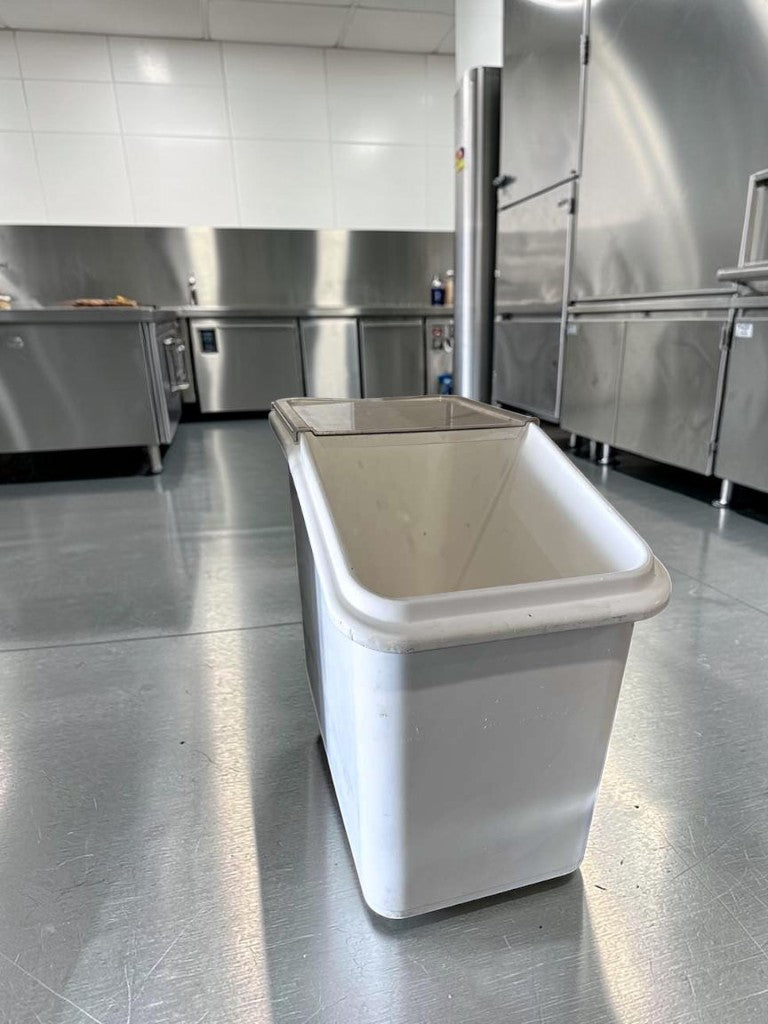 Superior Condition – Commercial Mobile Ingredient Storage Bin – Large Capacity Food Storage Container w/ Lid & Casters – Fully Tested & Operational!