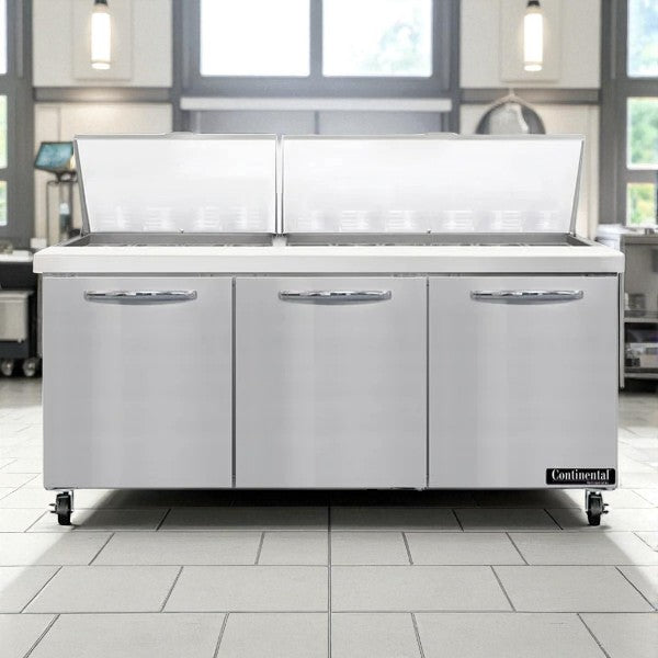 Top-Tier Condition – Continental SW72-30M – 72" Mighty Top Sandwich / Salad Prep Table – 115V – NSF & UL Listed – Fully Tested & Operational!