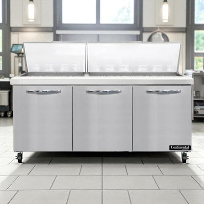 Top-Tier Condition – Continental SW72-30M – 72" Mighty Top Sandwich / Salad Prep Table – 115V – NSF & UL Listed – Fully Tested & Operational!