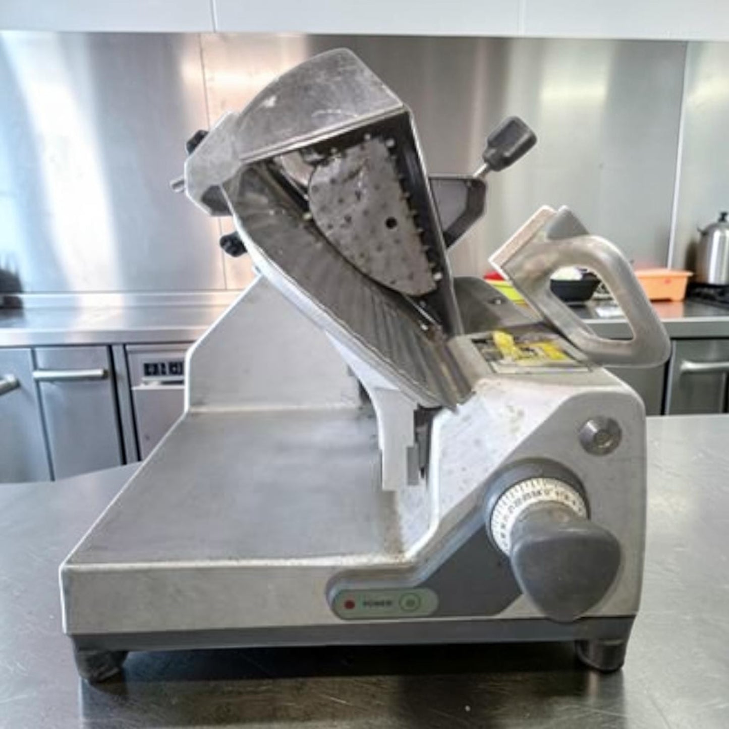 Exceptional Condition – German Knife GS-12M – 12” Commercial Gravity Feed Manual Slicer – 1/2 HP – UL & NSF – Fully Tested & Operational!