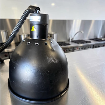 Superb Condition – ServIt HLR85BK – Retractable-Cord Ceiling-Mount Heat Lamps – Black 11¼-Inch Round Dome – 120V, 250W – Qty. 2 – Fully Tested & Operational!