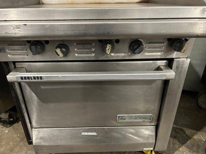 Premium Condition – Garland G36-G36R – 36" Commercial Gas Range with Full Griddle & Standard Oven – Natural Gas – Fully Tested & Operational!