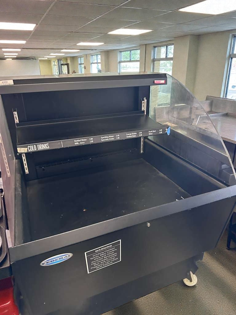 Outstanding Condition – Federal Industries Commercial Open-Top Cold Drink & Bottle Merchandiser – Ice & Beverage Chest – UL Listed – Fully Tested & Operational!