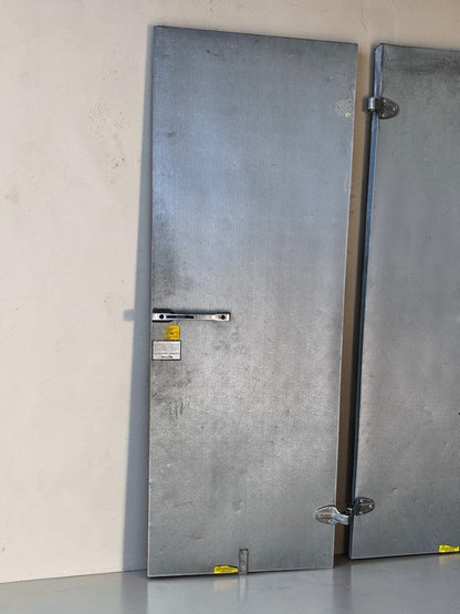 Dependable Condition – Quantity 2 – 30" × 78" Commercial Insulated Walk-In Cooler / Freezer Swing Doors – Heavy-Duty Hinges & Latches – Fully Functional!