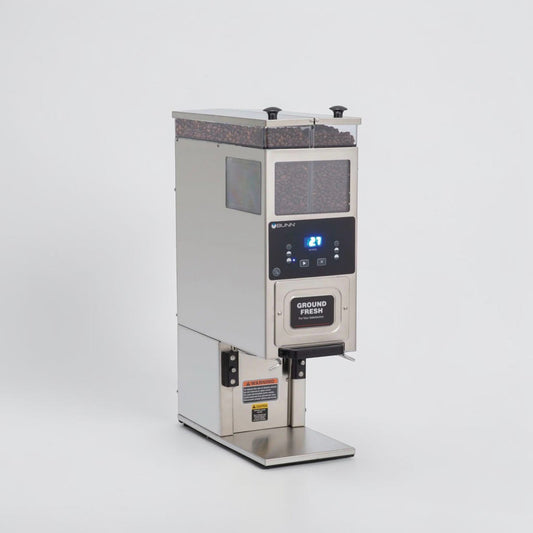 Exceptional Condition – BUNN G9-2T DBC Tall Batch Commercial Coffee Grinder – Dual 6 lb Hoppers – 120V – Fully Tested & Operational!