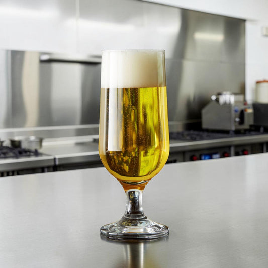 Pristine Condition – Anchor Hocking 2942M Excellency – 12 oz. Stemmed Pilsner Glass – Clear Lead-Free Commercial Glassware – Quantity Available: 72 – New!
