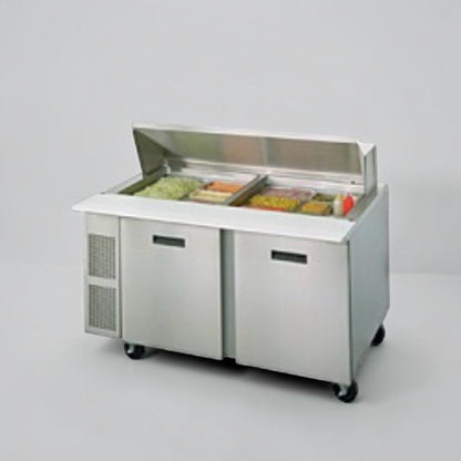 Superior Condition – Randell 9040K-7 – 60″ Two-Door Mega Sandwich/Salad Prep Table – 24-Pan-Capacity Refrigerated Top – 115V – Fully Tested & Operational!