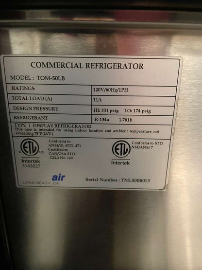 Top-Tier Condition – Turbo Air Commercial Display Refrigerator – 120V / Single Phase – Fully Tested & Working!