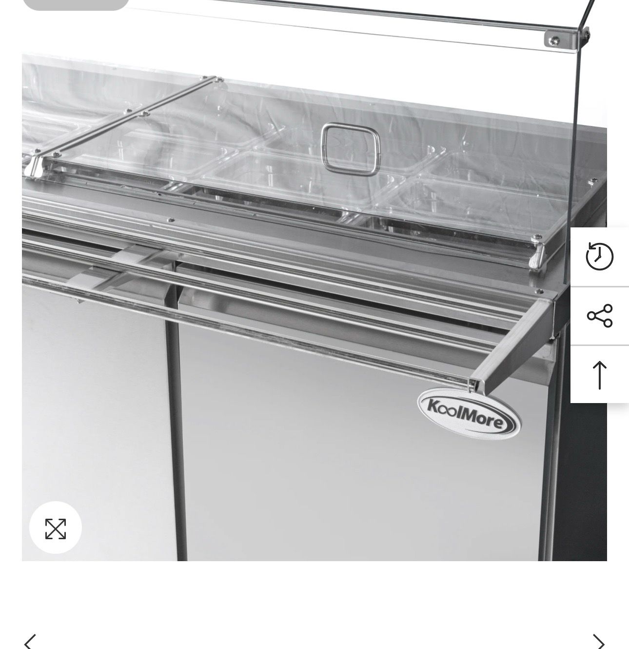 Premium Condition – KoolMore KM-RBT-72CSFG – 70.6" Stainless Steel Commercial Refrigerated Prep Station – 15 Pans w/ Covers – 115V – Fully Tested & Operational!