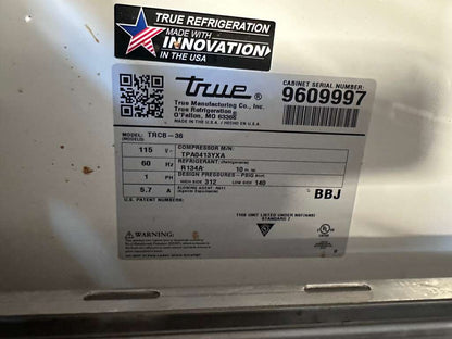 Pristine Condition – True TRCB-36 – Commercial Undercounter Refrigerated Drawer Unit – Made in USA – Fully Tested & Operational!