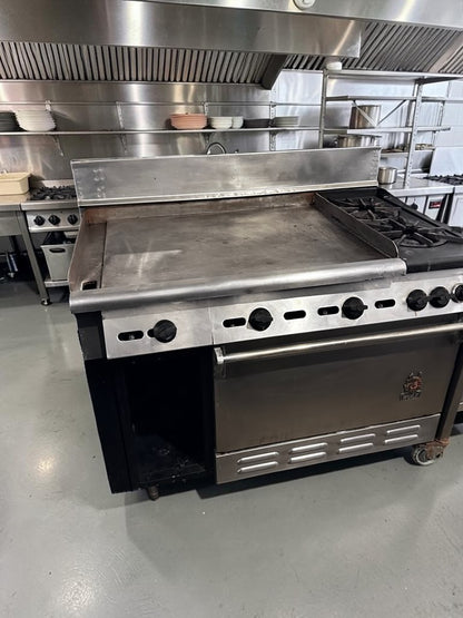 Superb Condition – Wolf C48S-2B36GT Challenger XL – 48" Natural Gas Range – Two Burners – 36" Thermostatic Griddle – Standard Oven – 155,000 BTU – Fully Tested & Operational!