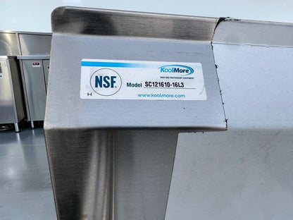Brand New – KoolMore SC121610-16L3 Stainless Steel 3 Compartment Sink w/ Left Drainboard – Commercial Kitchen Sink – NSF Certified!