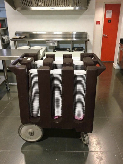 Like-New Condition – Commercial Mobile Dish & Plate Dispensing Cart – Heavy-Duty – Ready for Service!
