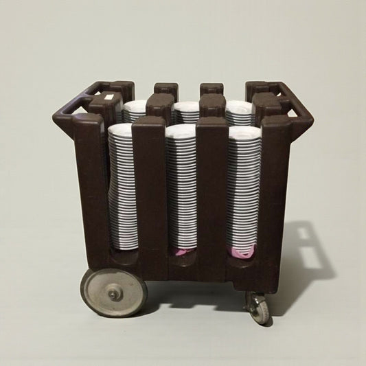 Like-New Condition – Commercial Mobile Dish & Plate Dispensing Cart – Heavy-Duty – Ready for Service!