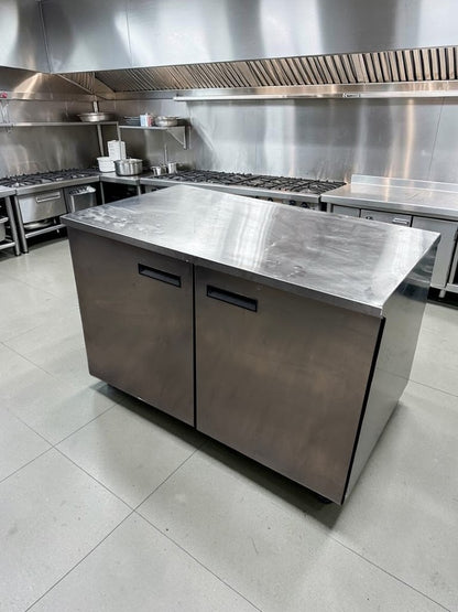 High-Quality Condition – 48" Commercial 2-Door Undercounter Refrigerator – Stainless Steel Worktop – Self-Contained Refrigeration – Fully Tested & Operational!