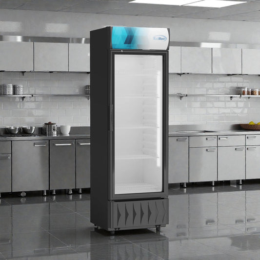 Brand New Premium Condition – KoolMore MDR-9CP – Commercial One-Door Merchandiser Refrigerator – 9 Cu. Ft. – ETL Listed – Never Used – Original Factory Packaging