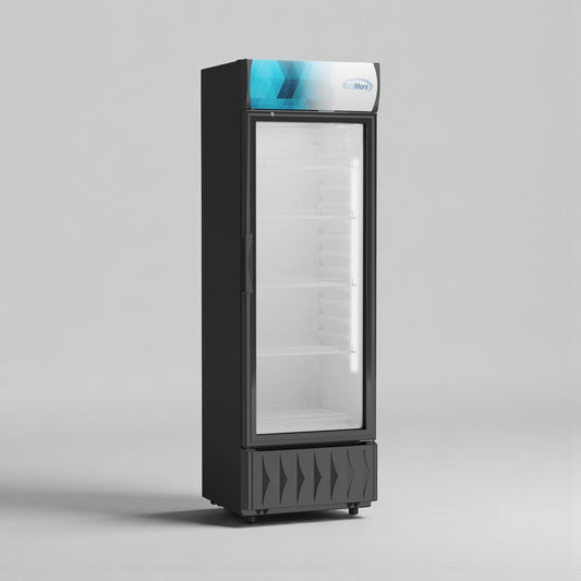 Brand New Premium Condition – KoolMore MDR-9CP – Commercial One-Door Merchandiser Refrigerator – 9 Cu. Ft. – ETL Listed – Never Used – Original Factory Packaging