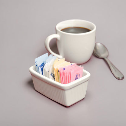 Brand-New Condition – Tuxton BEQ-0452 – Eggshell China Sugar Packet Holders / Caddies – 12 per Case – 36 Pieces Total – Ready for Immediate Service!