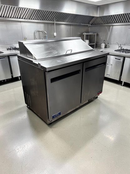 Flawless Condition – Arctic Air AST48RZ – 48" Two-Door Sandwich/Salad Prep Table – 12 Cu. Ft. – 12-Pan Capacity – 115V – Fully Tested & Operational!