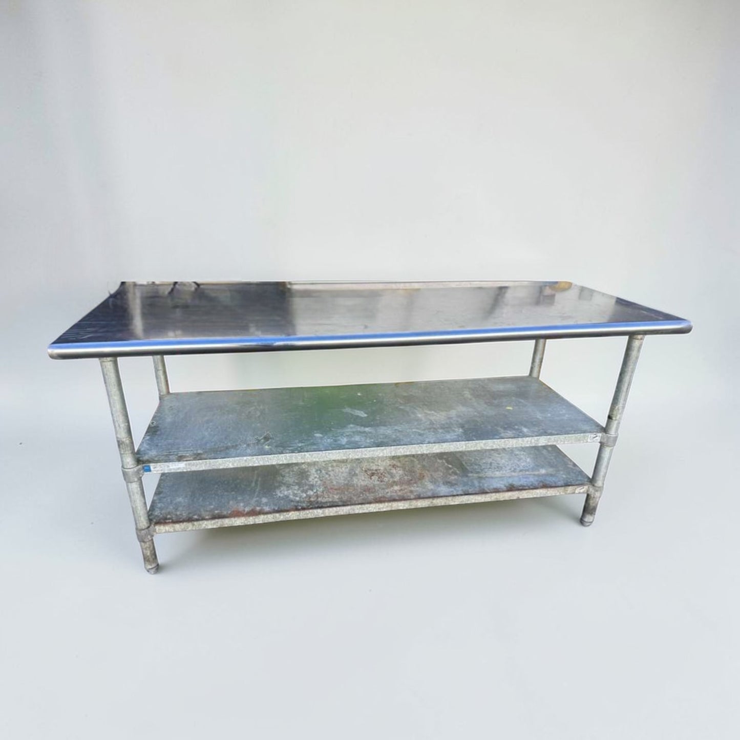 Excellent Condition – Commercial Stainless Steel Work Table – Heavy-Duty Prep Table with Double Undershelf – Fully Inspected & Ready for Use!