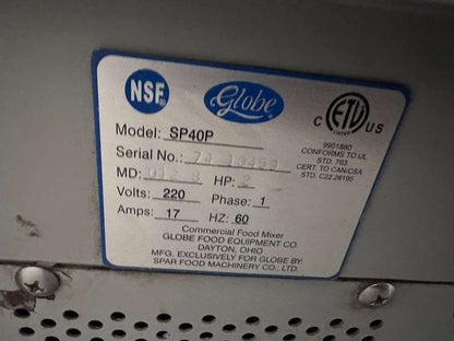 Premium Condition – Globe 20-Qt Commercial Planetary Mixer – Floor Model – 115V – Fully Tested & Operational