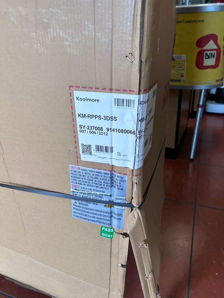 Brand New – Scratch & Dent - Koolmore 72" Commercial Refrigerated Prep Station Cold Table