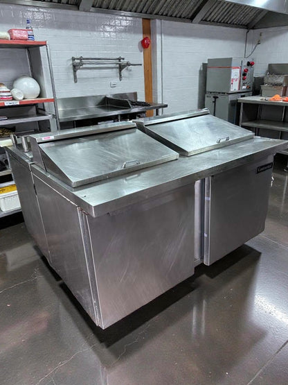 Excellent Condition – Continental Commercial Refrigerated Prep Table – Stainless Steel – NSF & UL Listed – Fully Tested & Operational!